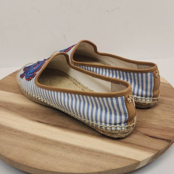 Tory Burch Striped Crab and Shell Espadrilles Women's Size 9.5 - Picture 5 of 10